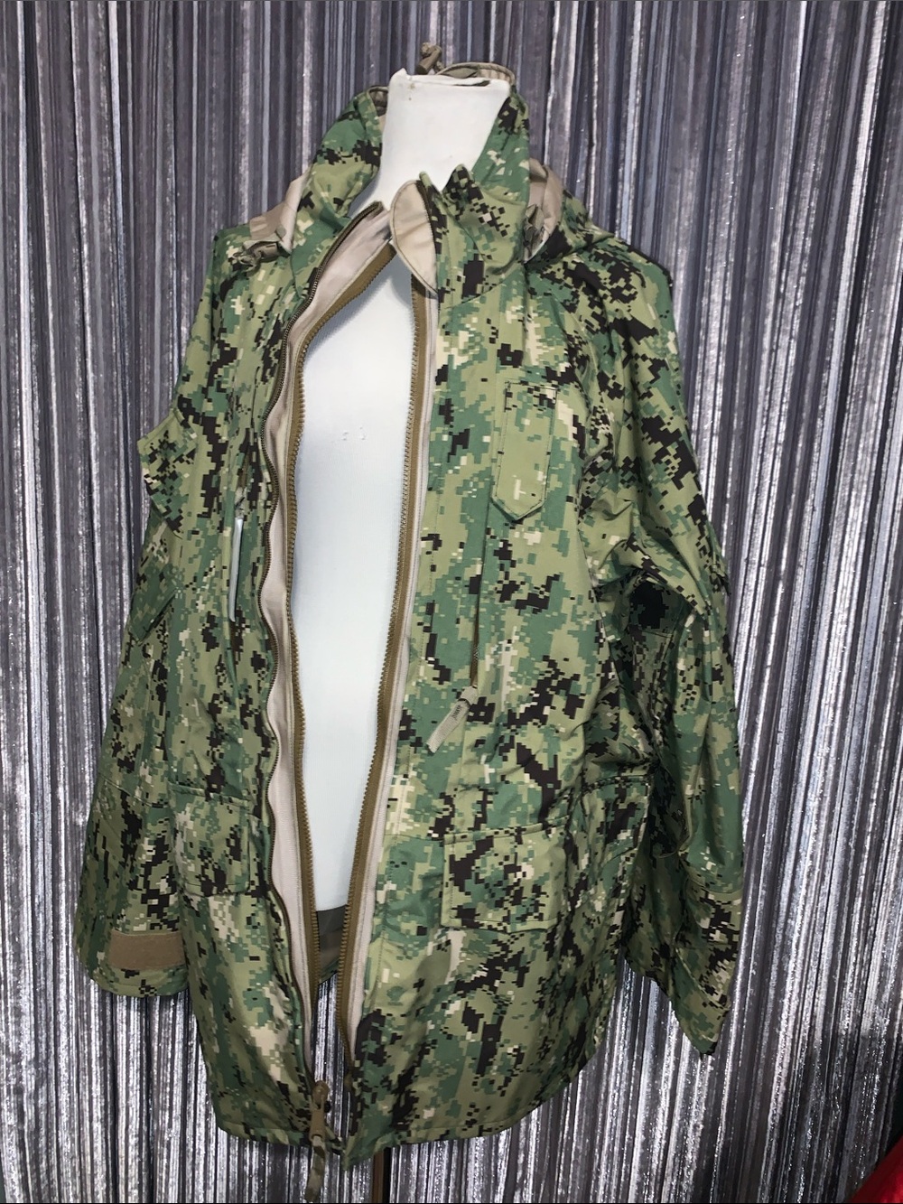 Men's Digital Woodland Field Jacket - Green Camo